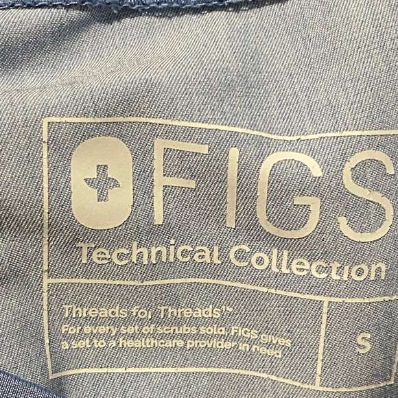 Figs Technical Collection Scrubs Pants Womens S Baby Blue “Drawstring” - Picture 6 of 7